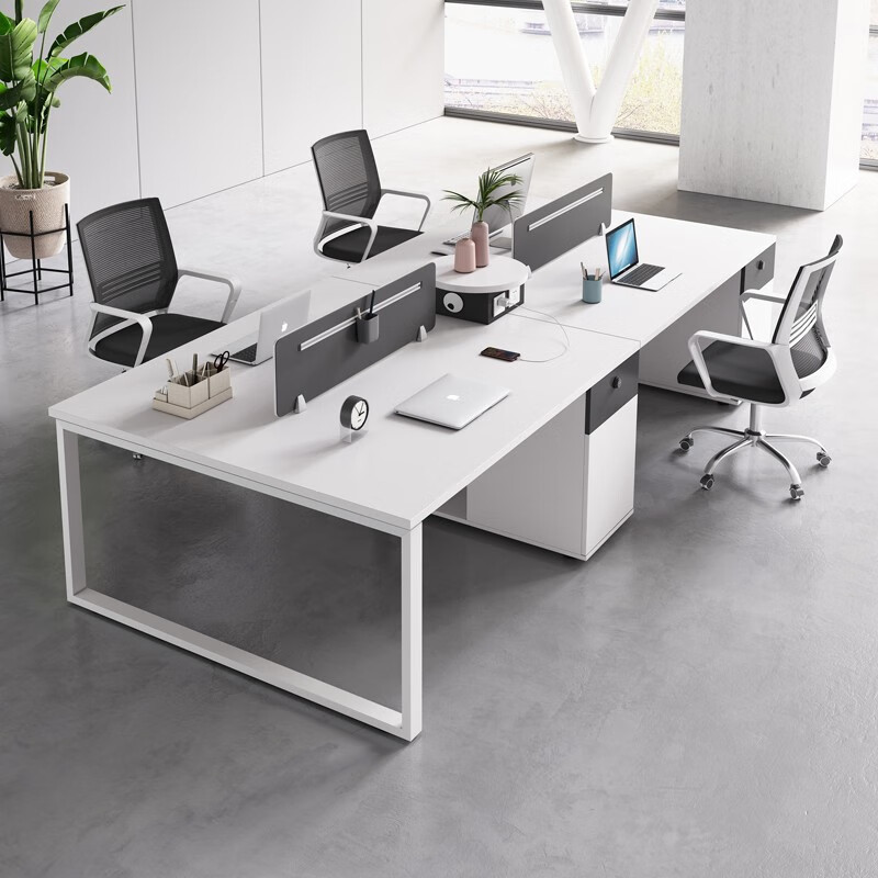 Office Furniture Manufacturers - Рабочее место на четыре человека, стол