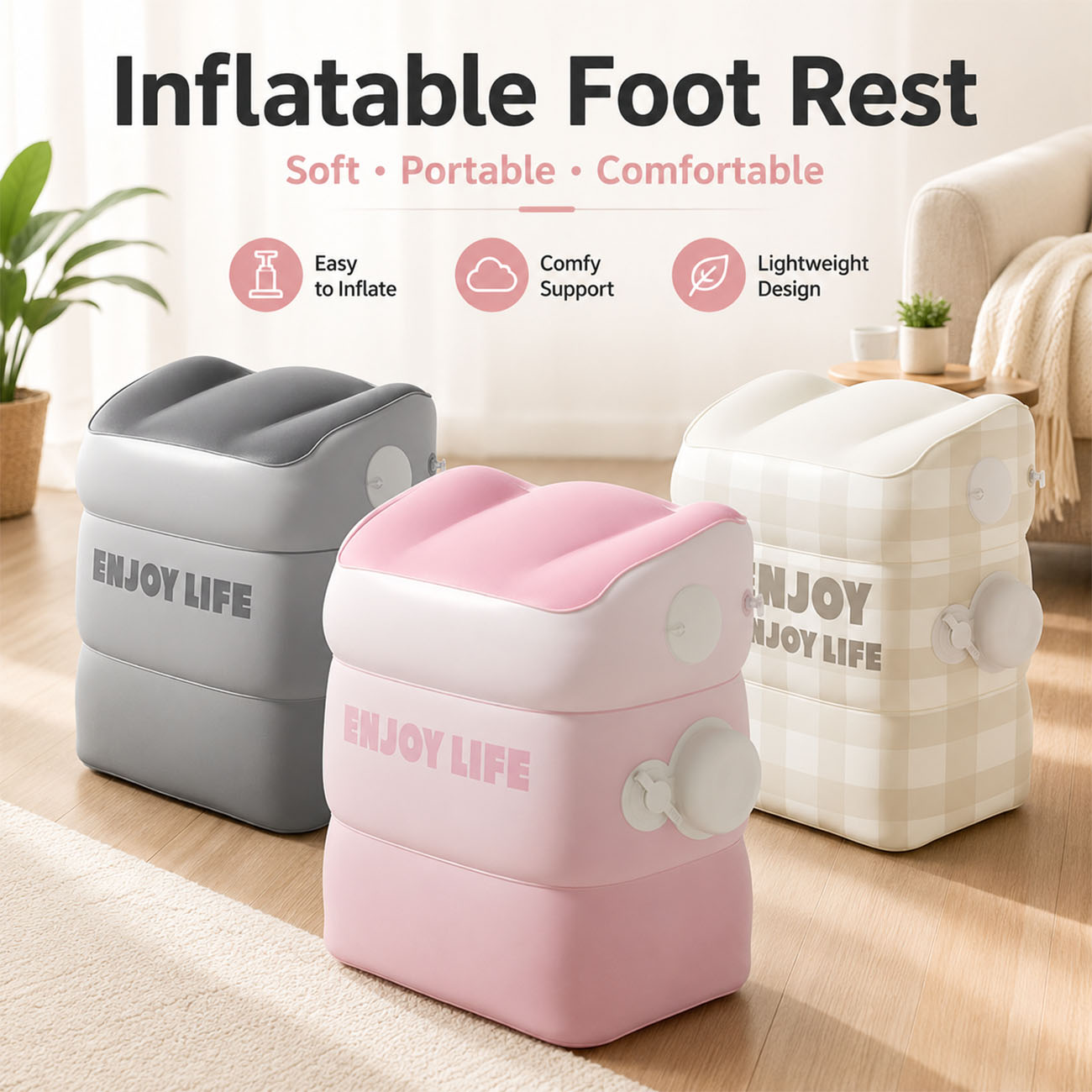 Office Footrest Cushion - Надувная подставка для ног (1 шт.)