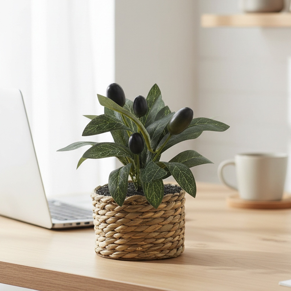 Office Furniture Used - Искусственные растения: карманное оливковое дерево, пластиковые
